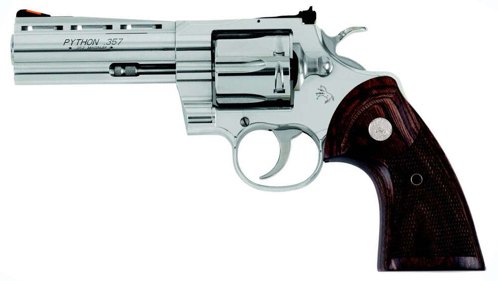 Handguns Colts Manufacturing ZPAP M70 357Magnum|38Special CLT PYTHON 357MAG 5 SS WOOD GRIP BLEM • Model: ZPAP M70